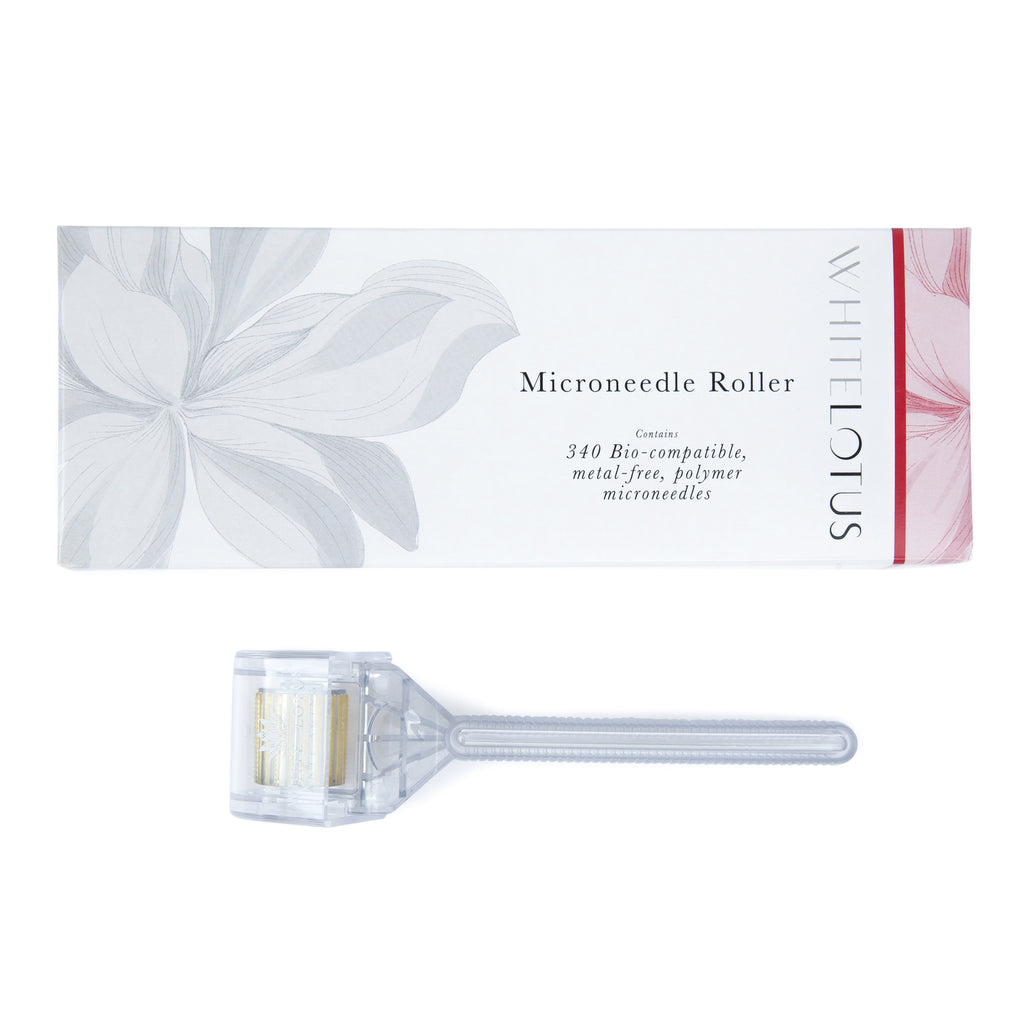 White lotus skin needling roller